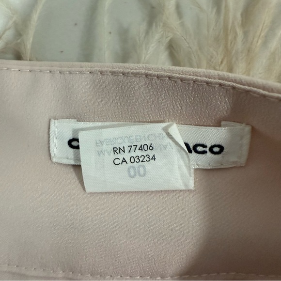 Club Monaco Light Pink Feather Mini Skirt Size 00 EUC - Picture 9 of 9